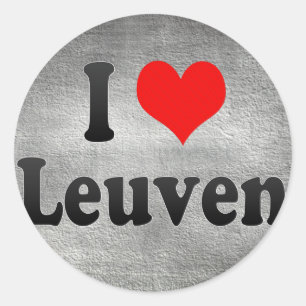 I Liebe Löwen, Belgien Runder Aufkleber