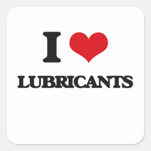 I Liebe Lubricants Quadratischer Aufkleber