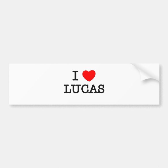 I Liebe Lucas Autoaufkleber (Vorne)