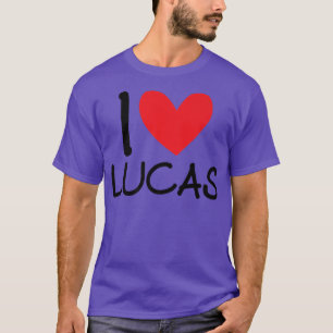 I Liebe Lucas Name Herz Personalisiert Männer Typ T-Shirt