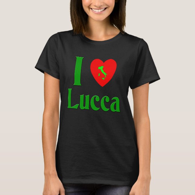 I Liebe Lucca Italien T-Shirt (Vorderseite)
