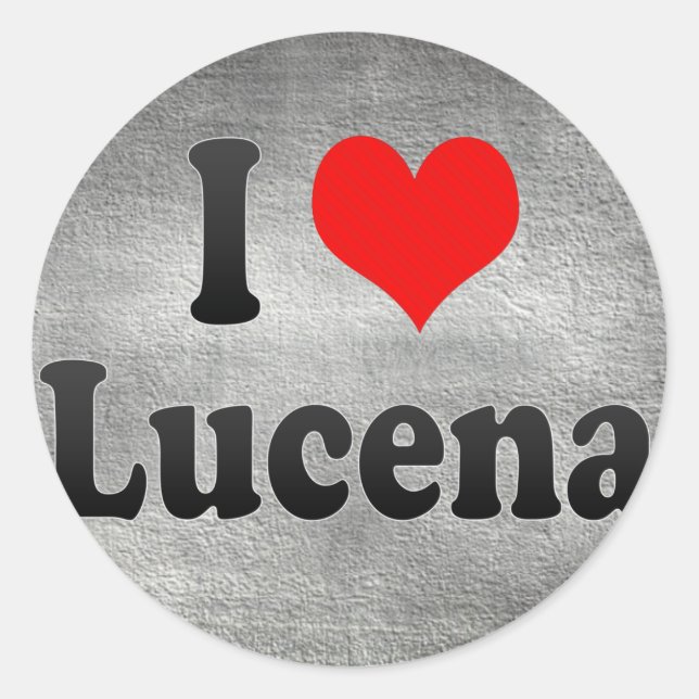 I Liebe Lucena, Philippinen Runder Aufkleber (Vorderseite)
