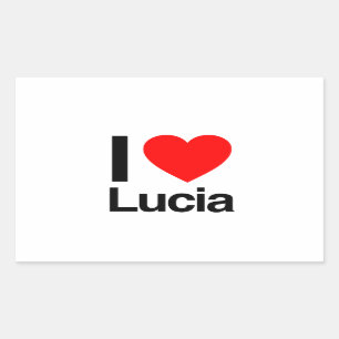 i Liebe lucia Rechteckiger Aufkleber