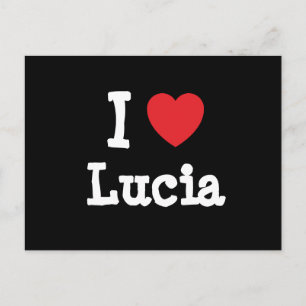 I Liebe Lucia T - Shirt Postkarte