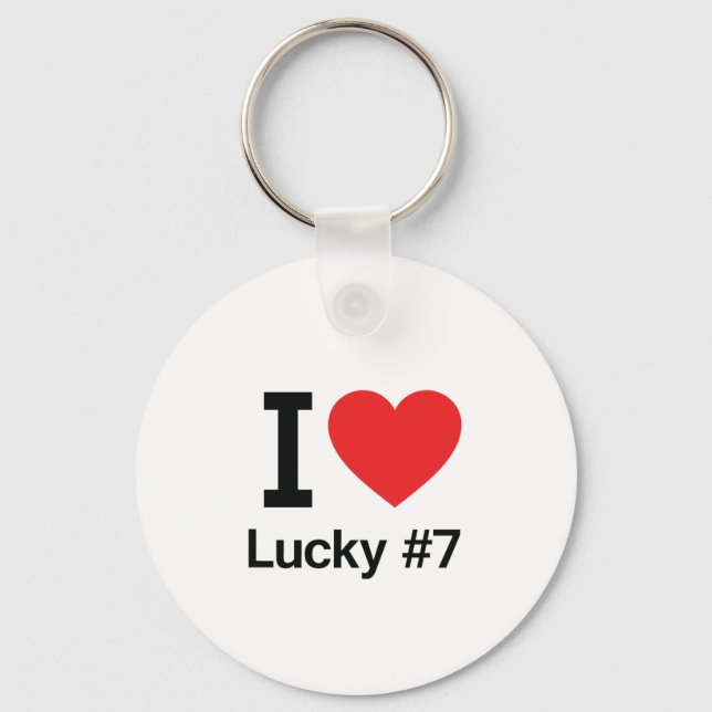 I Liebe Lucky #7 Schlüsselanhänger (Vorderseite)