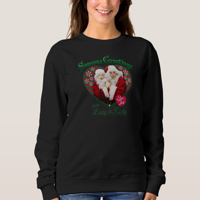 I Liebe Lucy Frohen Festtage Sweatshirt (Vorderseite)
