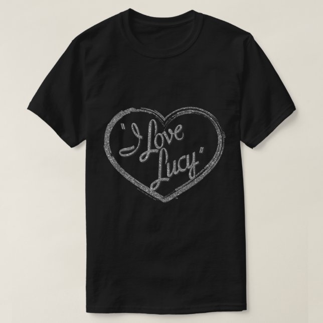 I Liebe Lucy Glitzer Logo T-Shirt (Design vorne)