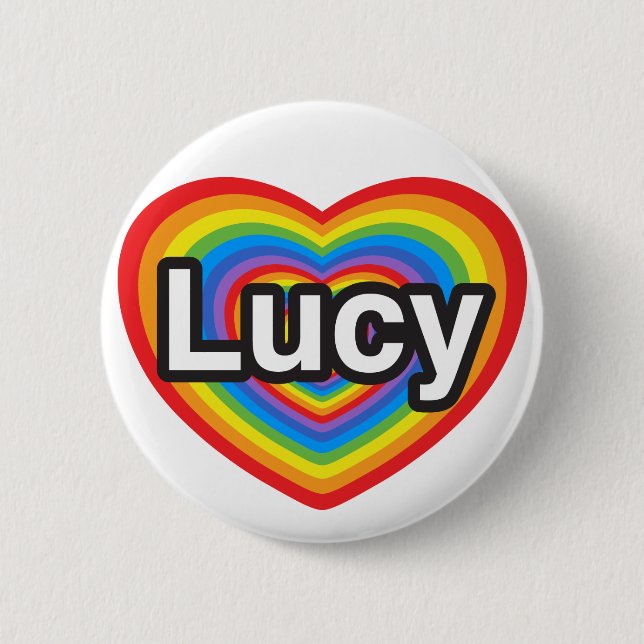 I Liebe Lucy. Liebe I Sie Lucy. Herz Button (Vorderseite)