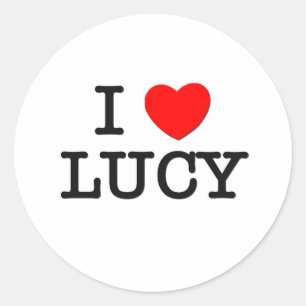 I Liebe Lucy Runder Aufkleber