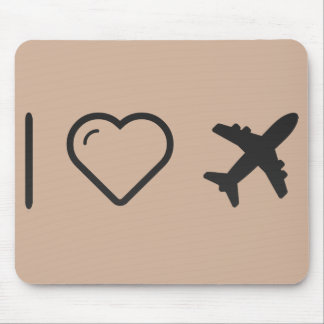 I Liebe-Luftfahrt Mousepad