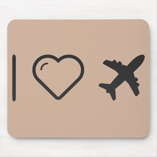 I Liebe-Luftfahrt Mousepad (Vorne)
