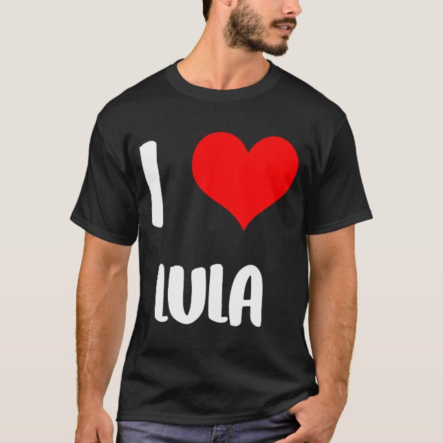 I Liebe LULA valentine sorry Ladys Typ Herzchen un T-Shirt (Vorderseite)