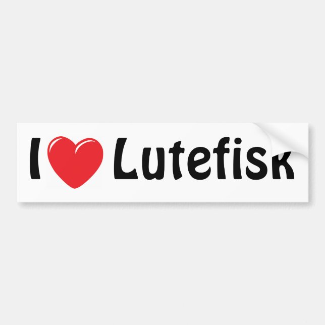 I Liebe Lutefisk Autoaufkleber (Vorne)