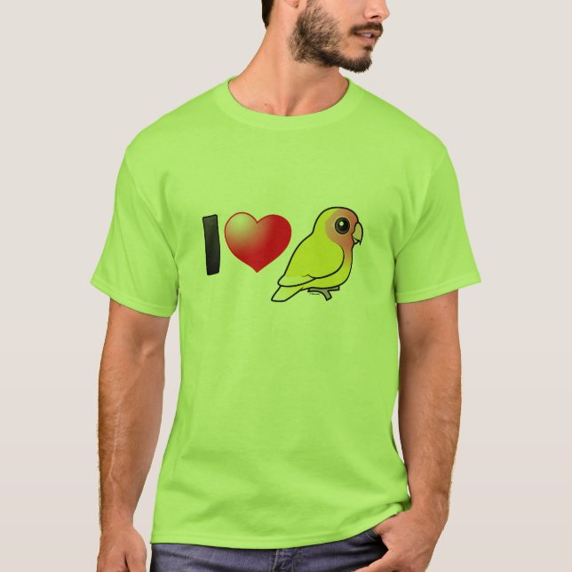 I Liebe Lutino Pfirsichfarben T-Shirt (Vorderseite)