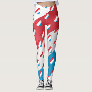 I Liebe Luxemburg Flag Herz Muster Funny Leggings