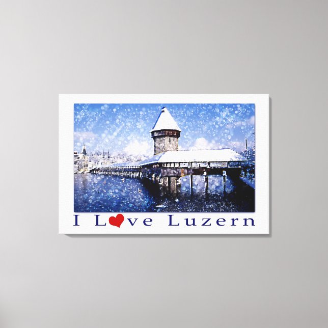I Liebe Luzern - Wrapped Canvas Leinwanddruck (Vorderseite)