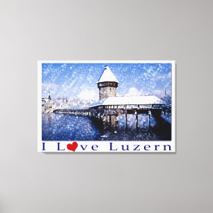I Liebe Luzern - Wrapped Canvas Leinwanddruck