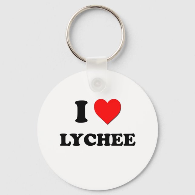 I Liebe Lychee (Lebensmittel) Schlüsselanhänger (Vorderseite)