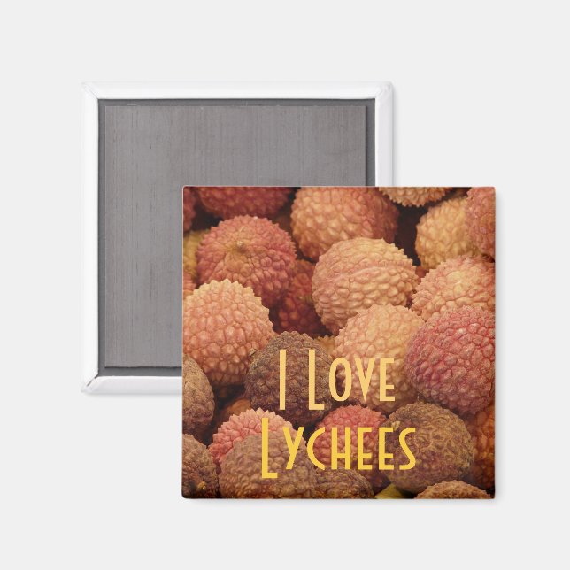 I Liebe Lychees Magnet (Vorderseite/Rückseite)