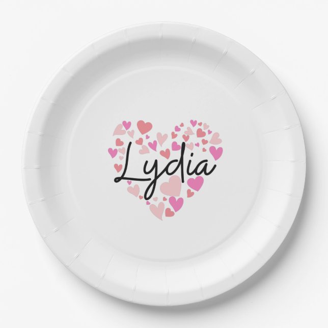 I Liebe Lydia Pappteller (Vorderseite)