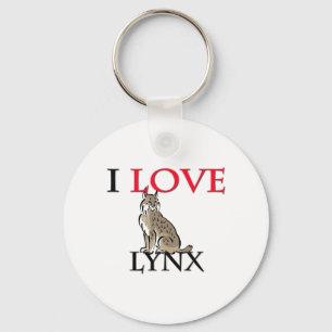 I Liebe Lynx Schlüsselanhänger