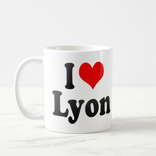 I Liebe Lyon, Frankreich Tasse (Links)