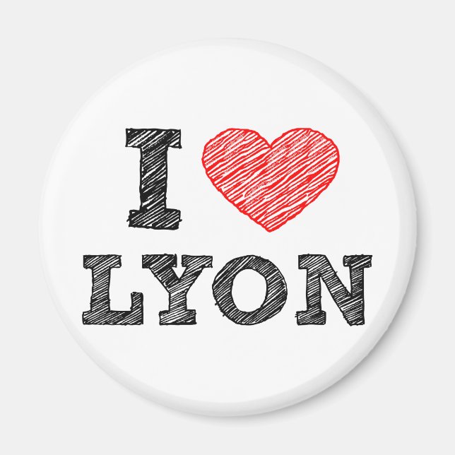 I Liebe Lyon Magnet (Vorne)