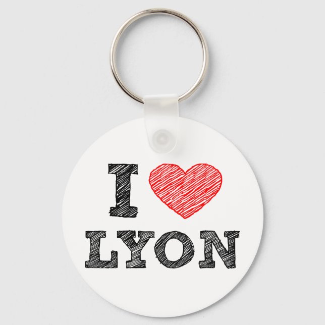 I Liebe Lyon Schlüsselanhänger (Vorderseite)