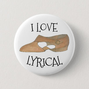 I Liebe Lyrical Tan Moderne Tanzlehrerschuh Button