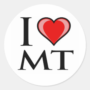 I Liebe M.Ü. - Montana Runder Aufkleber