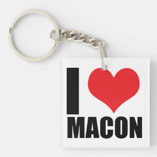 I Liebe Macon Schlüsselanhänger