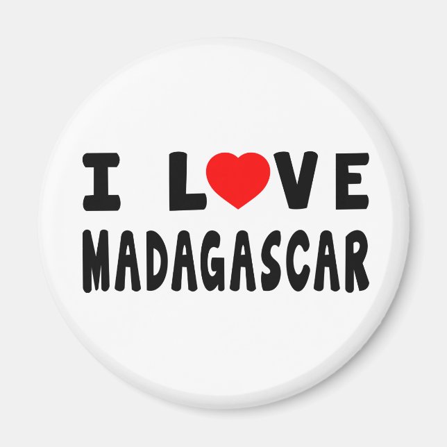 I Liebe Madagascar Magnet (Vorne)