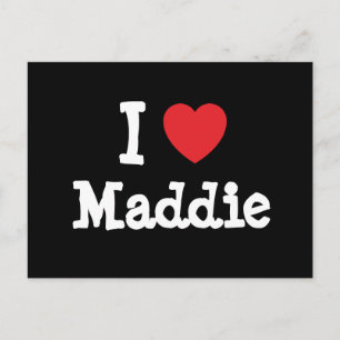 I Liebe Maddie heart T - Shirt Postkarte