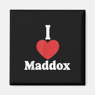 I Liebe Maddox Herz Groovy Personalisierter Name M Magnet