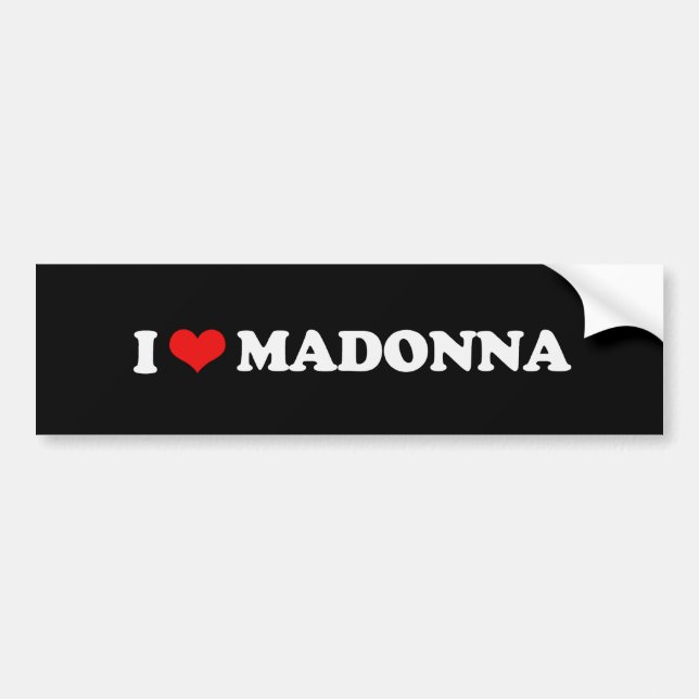 I LIEBE MADONNA AUTOAUFKLEBER (Vorne)