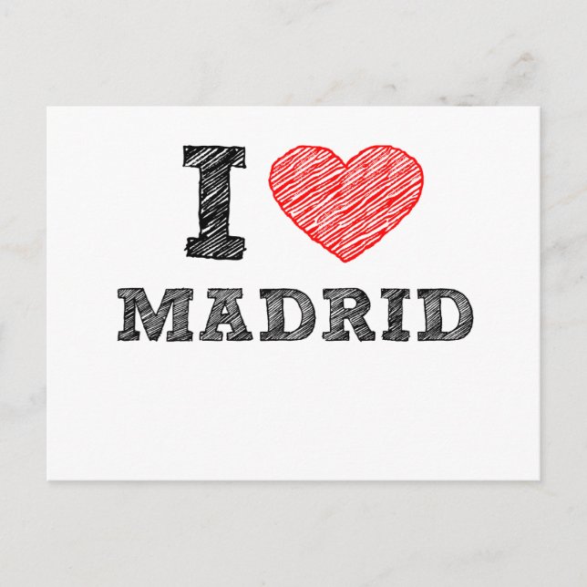 I Liebe Madrid Postkarte (Vorderseite)