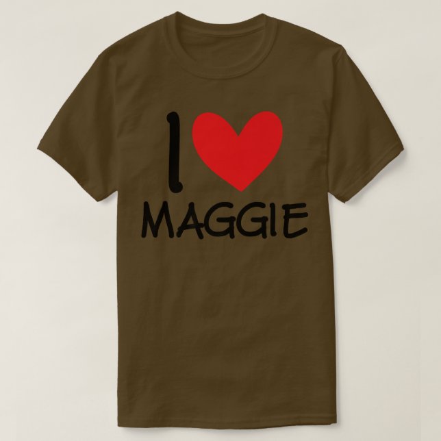 I Liebe Maggie Name Personalisiert Girl BESTE FREU T-Shirt (Design vorne)