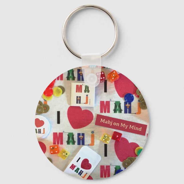 I Liebe mah jongg Schlüsselanhänger (Vorderseite)