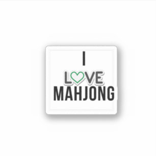 I Liebe Mahjong Aufkleber