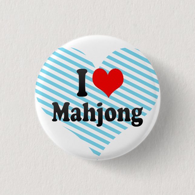 I Liebe Mahjong Button (Vorderseite)