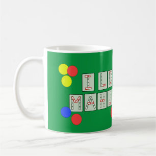 I Liebe Mahjong - mit Buchstaben gekennzeichnete Kaffeetasse