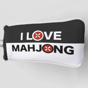 I Liebe Mahjong O ersetzt w/MJ Blume Golf Cover Headcover