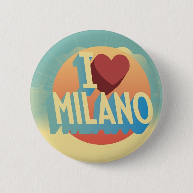 I Liebe Mailand Button (Vorderseite)