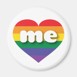 I Liebe Maine Gay Pride Rainbow Heart Magnet