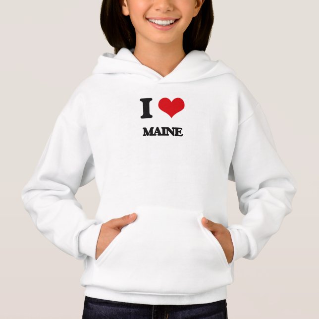 I Liebe Maine Hoodie (Vorderseite)