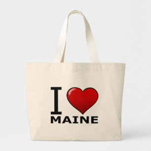 I LIEBE MAINE JUMBO STOFFBEUTEL