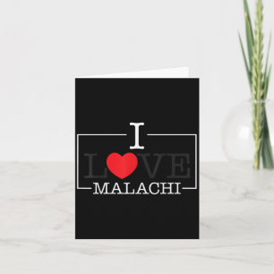 I Liebe Malachi Herzfamilie Name Malachi Groovy Karte