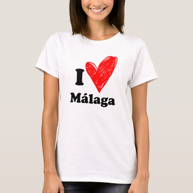 I Liebe Málaga T-Shirt (Vorderseite)