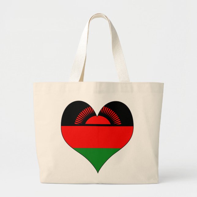 I Liebe Malawi Jumbo Stoffbeutel (Vorne)