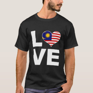 I Liebe Malaysia - Herzenflagge Malaysia T-Shirt